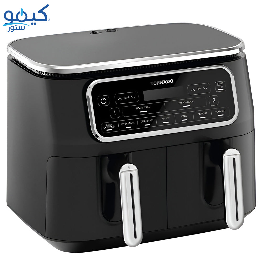Tornado Air Fryer Dual Cook THF-2508DU-BS 8L 2500W - Black