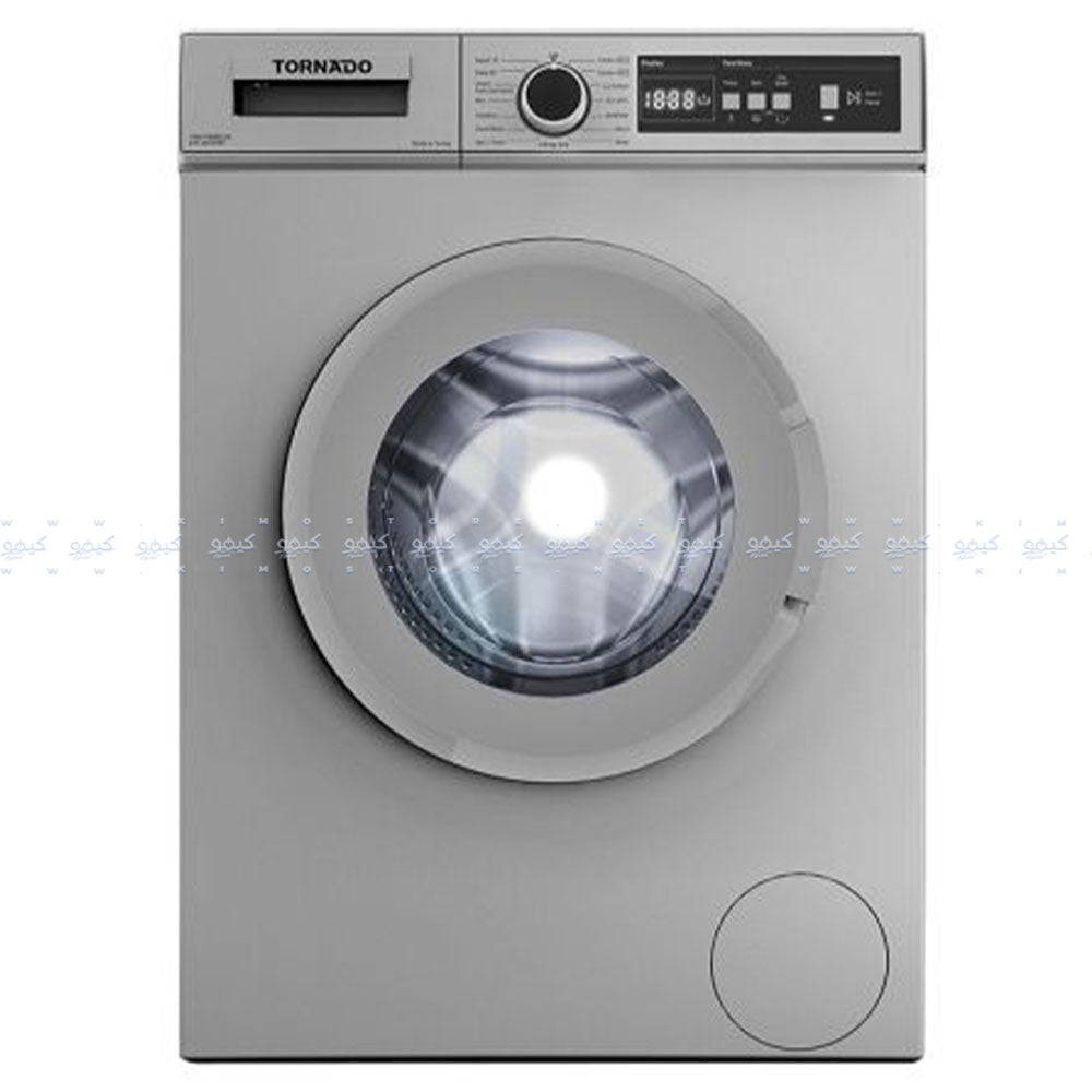 غسالة تورنيدو فول أوتوماتيك تحميل أمامي 6 كجم TWV-FN68SLOA - فضي