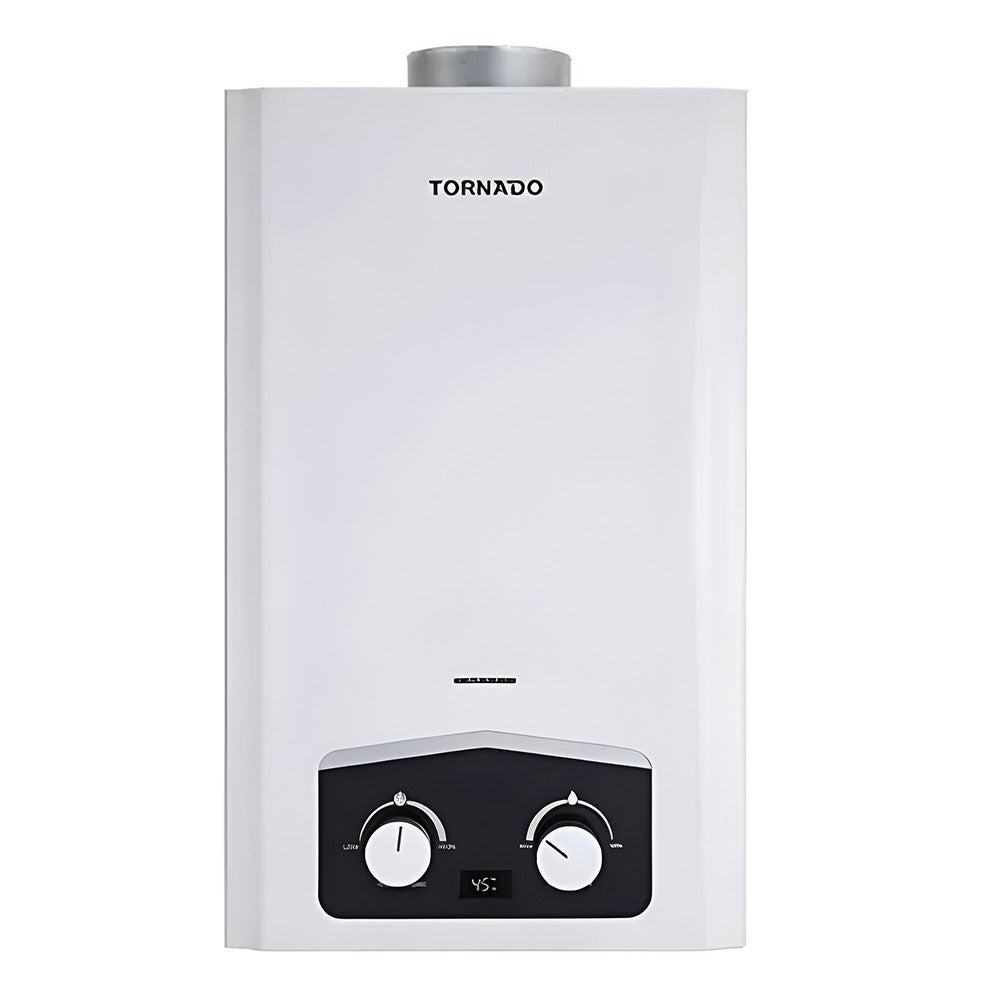 Tornado Gas Water Heater With Chimney GH-MP10N-A 10L - White