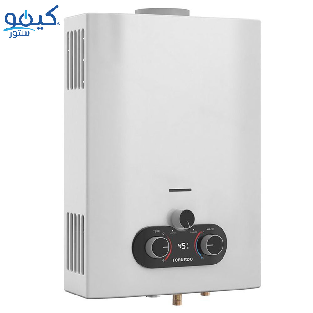 Tornado Gas Water Heater With Chimney GHE-C06CNE-W 6L - White