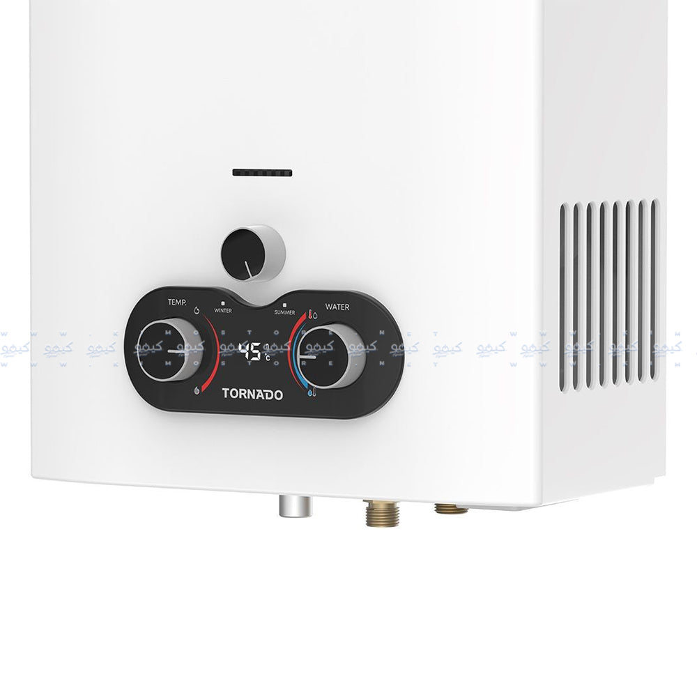 سخان مياه غاز بمدخنة تورنيدو 10 لتر GHE-C10CTE-W - أبيض