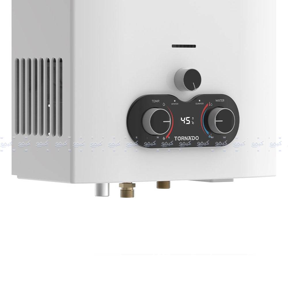 سخان مياه غاز بمدخنة تورنيدو 10 لتر GHE-C10CTE-W - أبيض