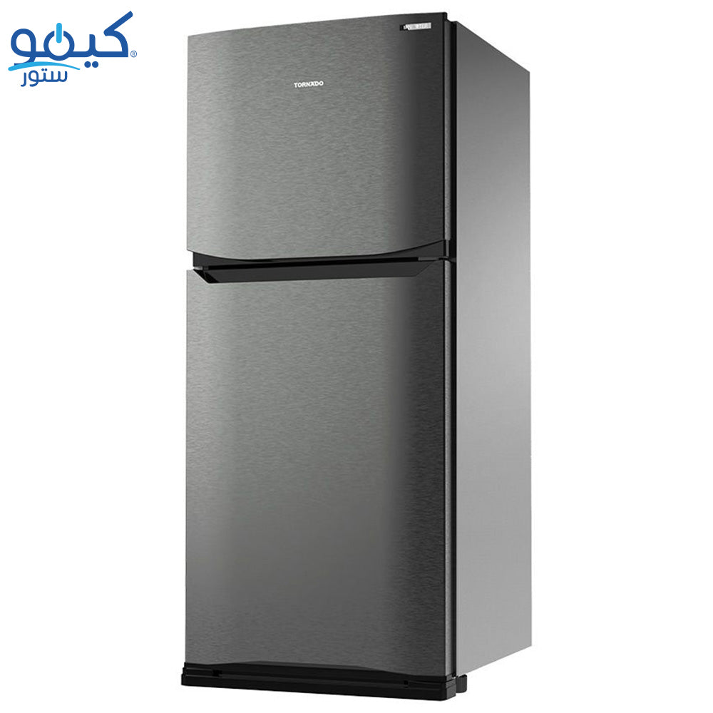 Tornado Refrigerator RF-40FTV-DST Inverter No Frost 355L 2 Doors - Dark Stainless