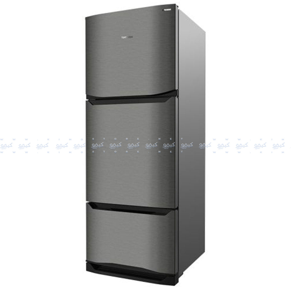 Tornado Refrigerator RF-45FTV-DST Inverter No Frost 351L 3 Doors - Dark Stainless