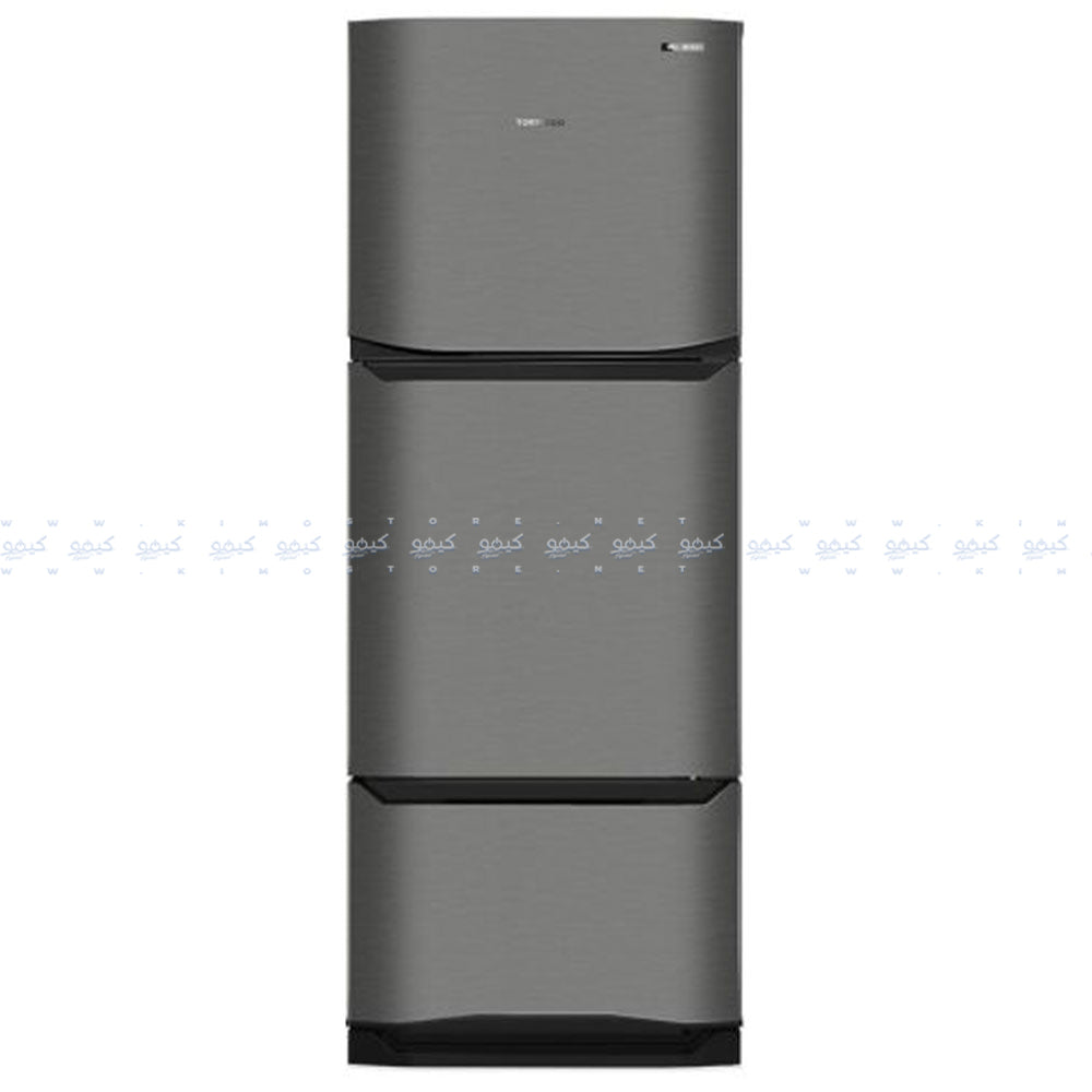 Tornado Refrigerator RF-45FTV-DST Inverter No Frost 351L 3 Doors - Dark Stainless