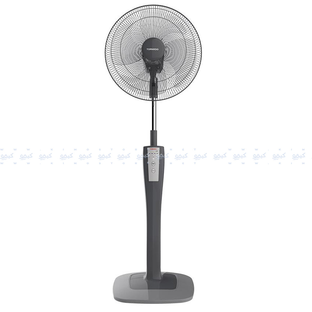 Tornado Stand Fan With Remote TSF-75G 16 Inch - Gray