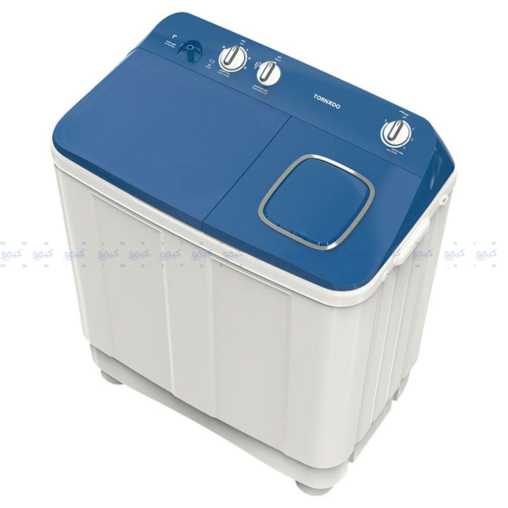 Tornado Top Load Half Automatic Washing Machine Pump TMH-HS12CP(WB) 12Kg - White x Blue