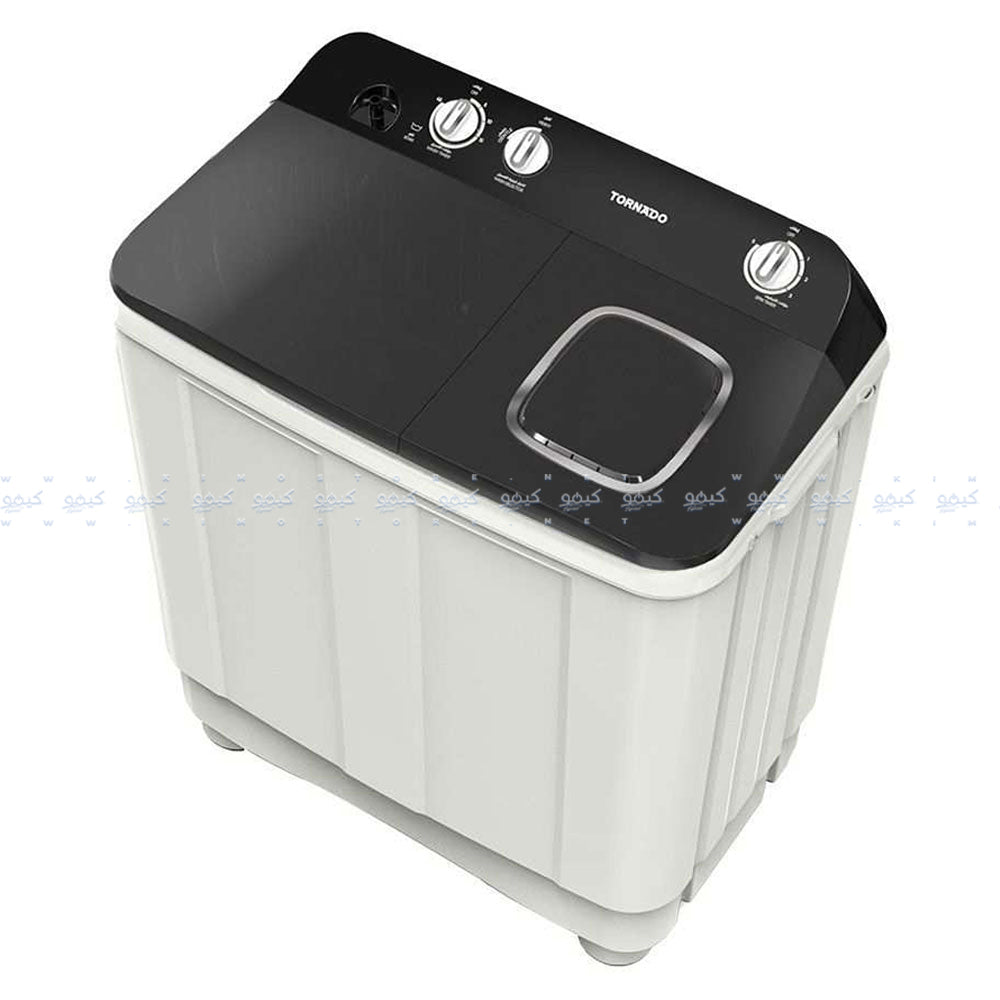 Tornado Top Load Half Automatic Washing Machine TMH-HS12C(WK) 12Kg - White x Black