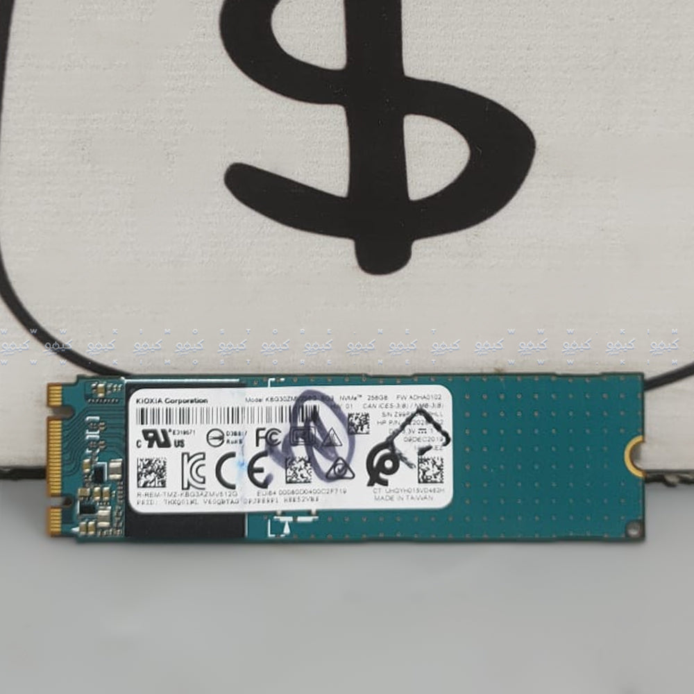 Toshiba Kioxia KBG40ZVS256G 256GB NVMe 2280 PCIe M.2 SSD (Original Used)