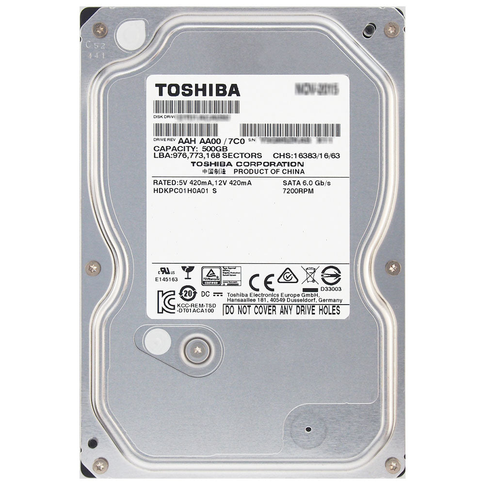 Toshiba 500GB 3.5 Inch Internal PC Hard Drive (Original Used)