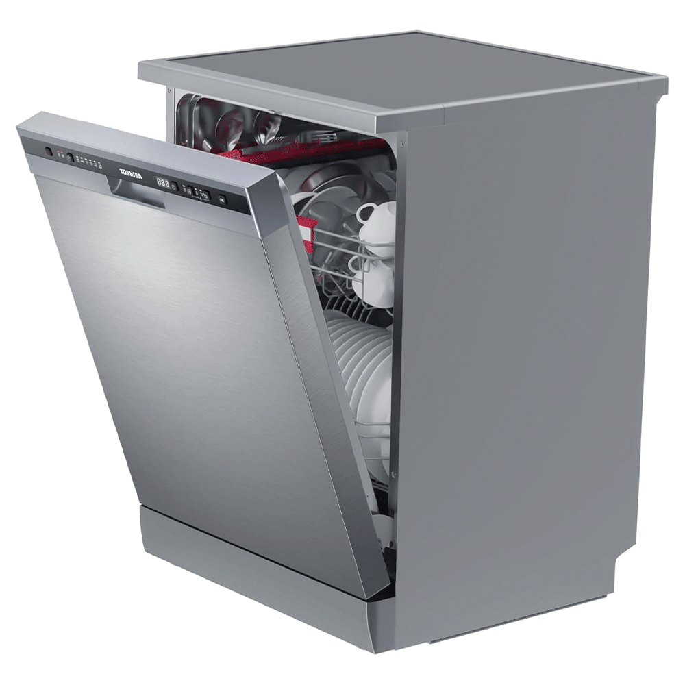 Toshiba Dishwasher DW-13F8AF(SS)-EG 13 Person 6 Program 60cm - Silver