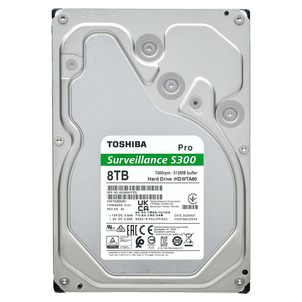 Toshiba S300 Pro 8TB 3.5 inch Surveillance Internal Hard Drive