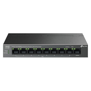سويتش تي بي لينك 8 منافذ 100/10 ميجابت في الثانية +PoE + منفذ (RJ45) 100/10 ميجابت في الثانية LS109P Unmanaged Desktop