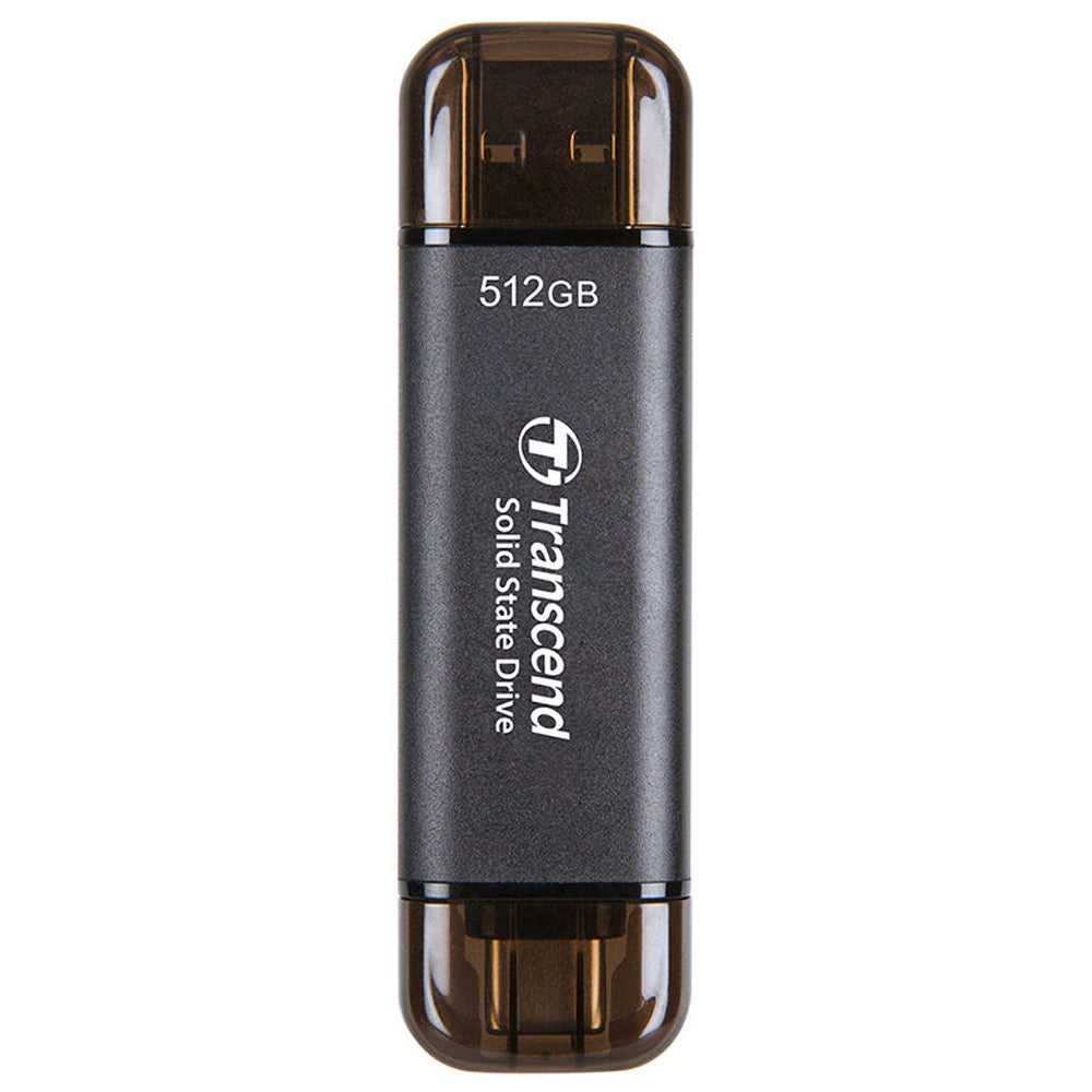 هارد درايف SSD خارجي متنقل ترانسيند 512 جيجابايت ESD310 - أسود
