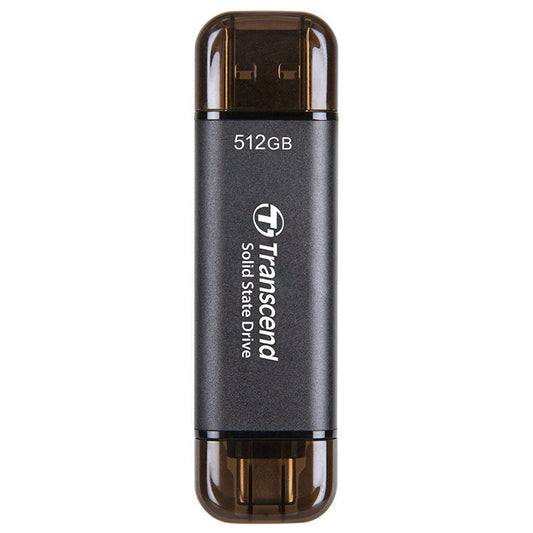 هارد درايف SSD خارجي متنقل ترانسيند 512 جيجابايت ESD310 - أسود