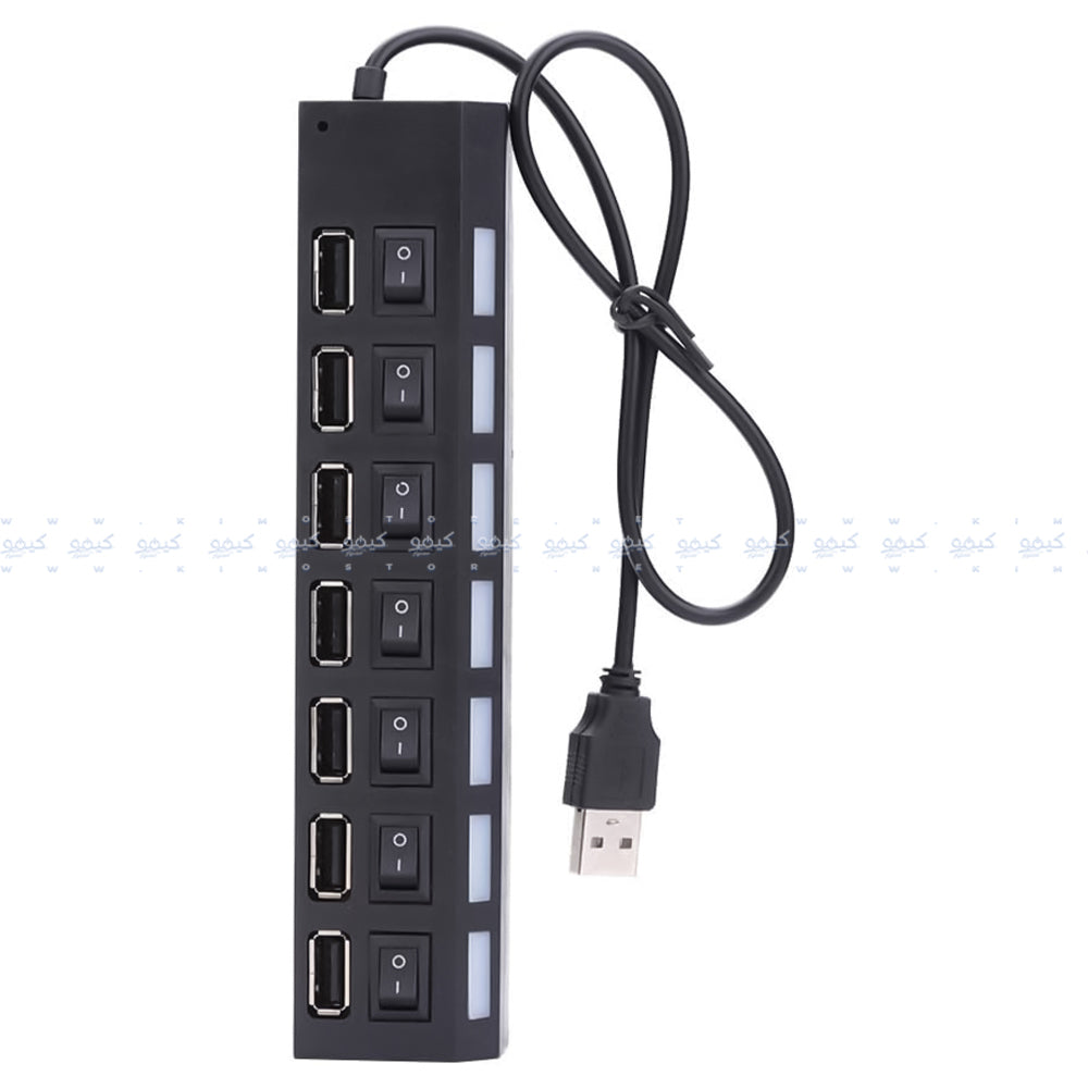 USB 2.0 HUB 7 Ports + 7 Switches
