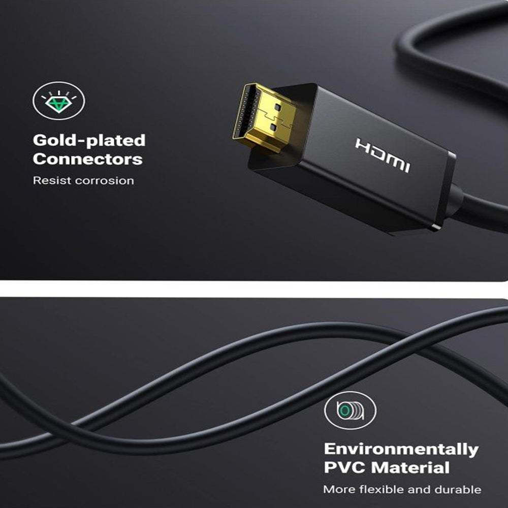 كابل محول DisplayPort الى HDMI يوجرين 1 متر 4K 10238 - أسود