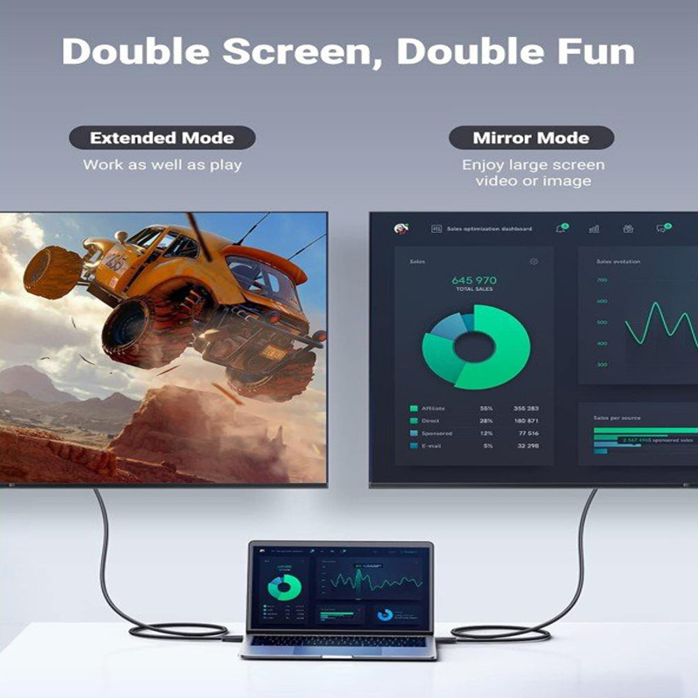 كابل محول DisplayPort الى HDMI يوجرين 1 متر 4K 10238 