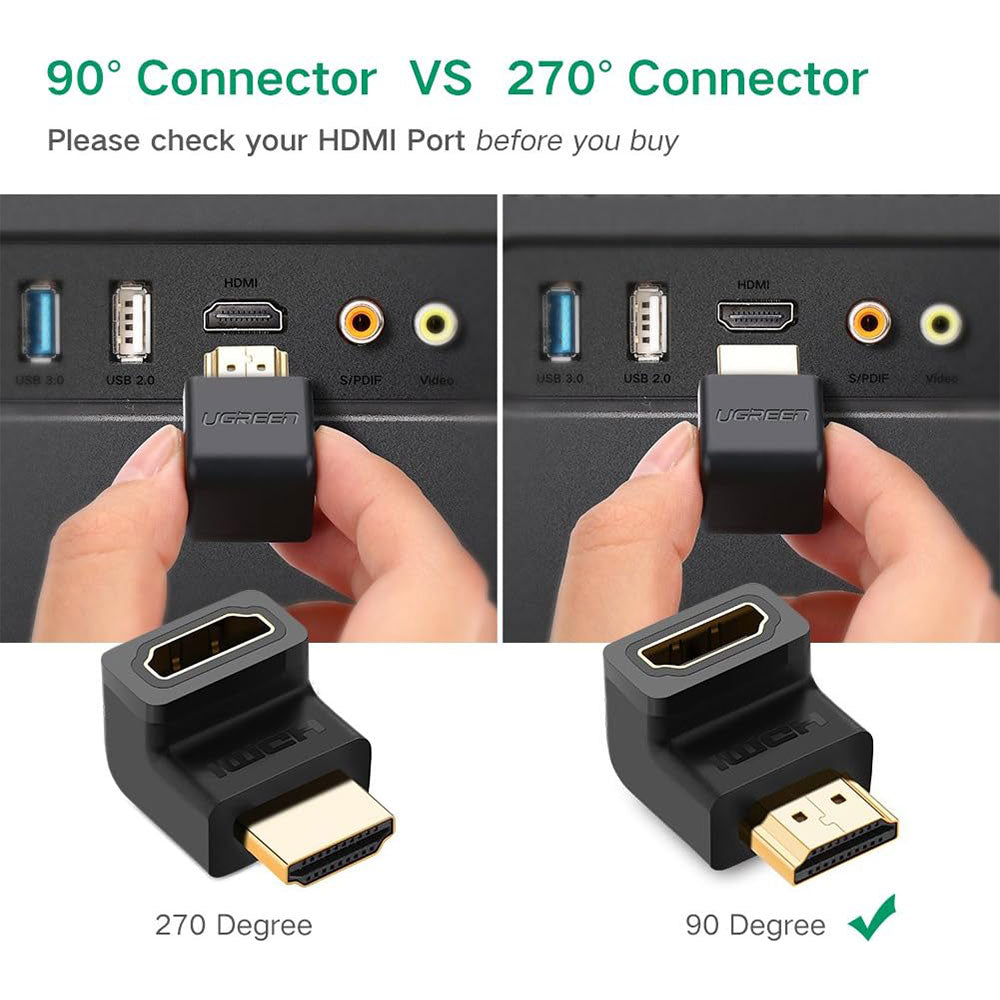 Ugreen 20109 HDMI Male To HDMI Female Adapter 