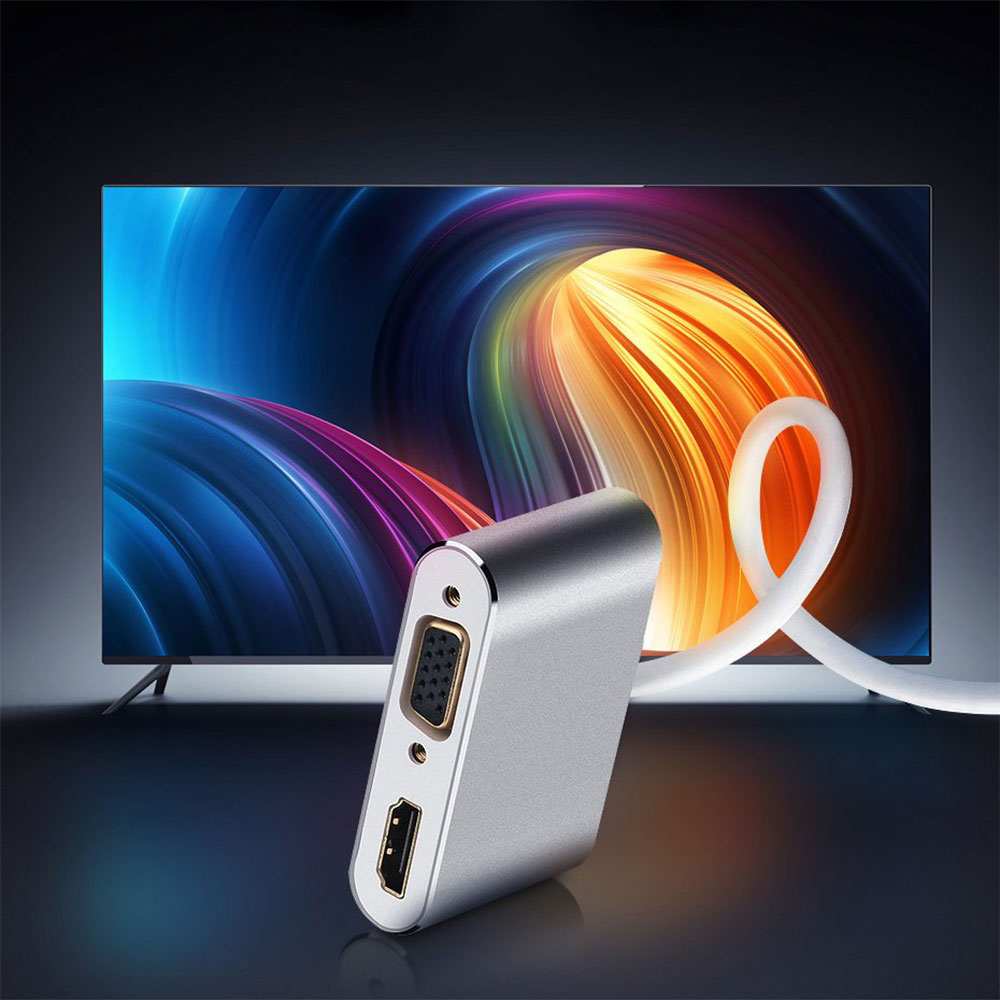 محول ميني Display إلي HDMI + VGA 