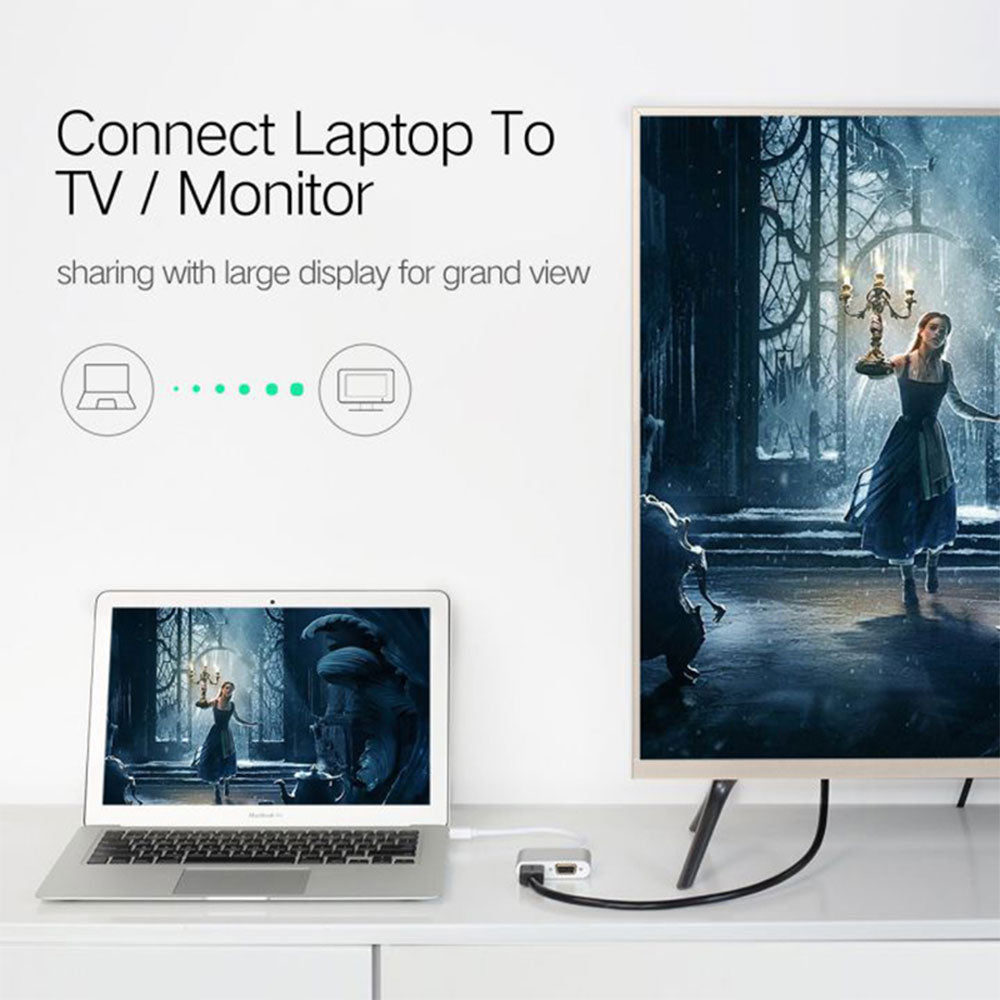 محول ميني Display إلي HDMI + VGA يوجرين 20421 - فضي