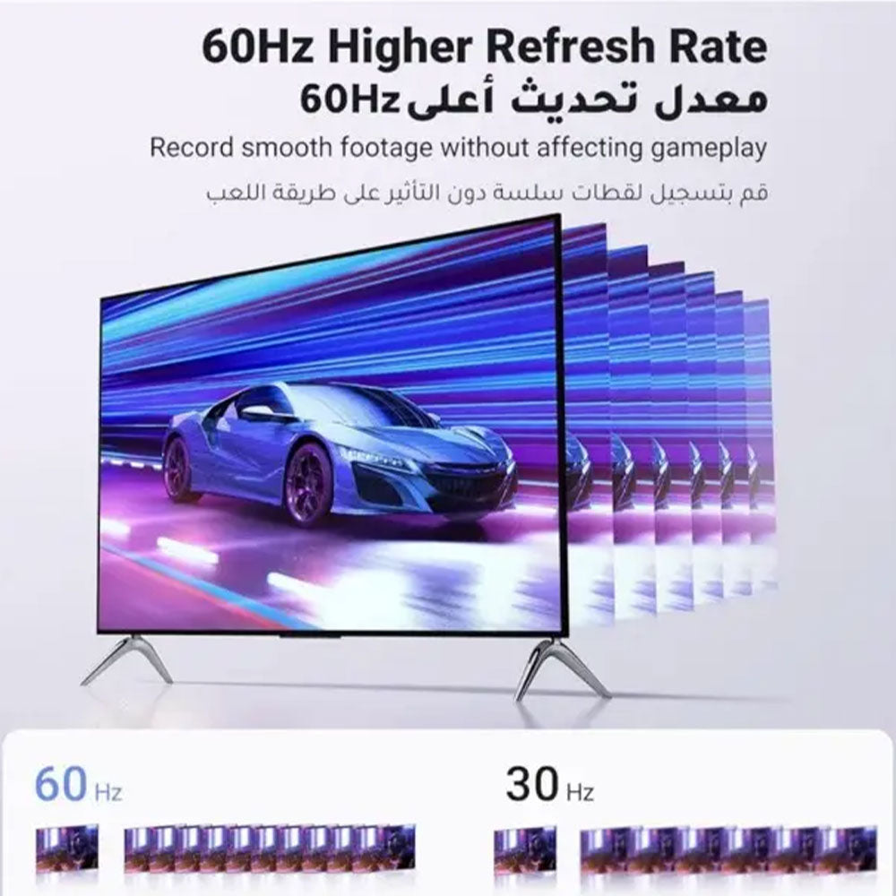 بطاقة التقاط الفيديو يوجرين 25854 من HDMI إلى USB + Type-C 