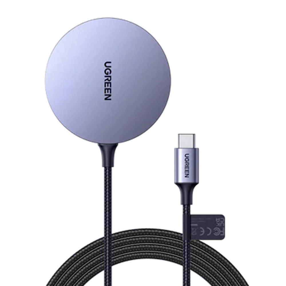 Ugreen 30233 Magnetic Wireless Charger Type-C Cable 15W Fast Charging 1.5m
