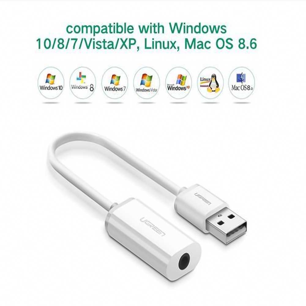 محول USB ذكر إلي 3.5 ملم صوت أنثي يوجرين 30712