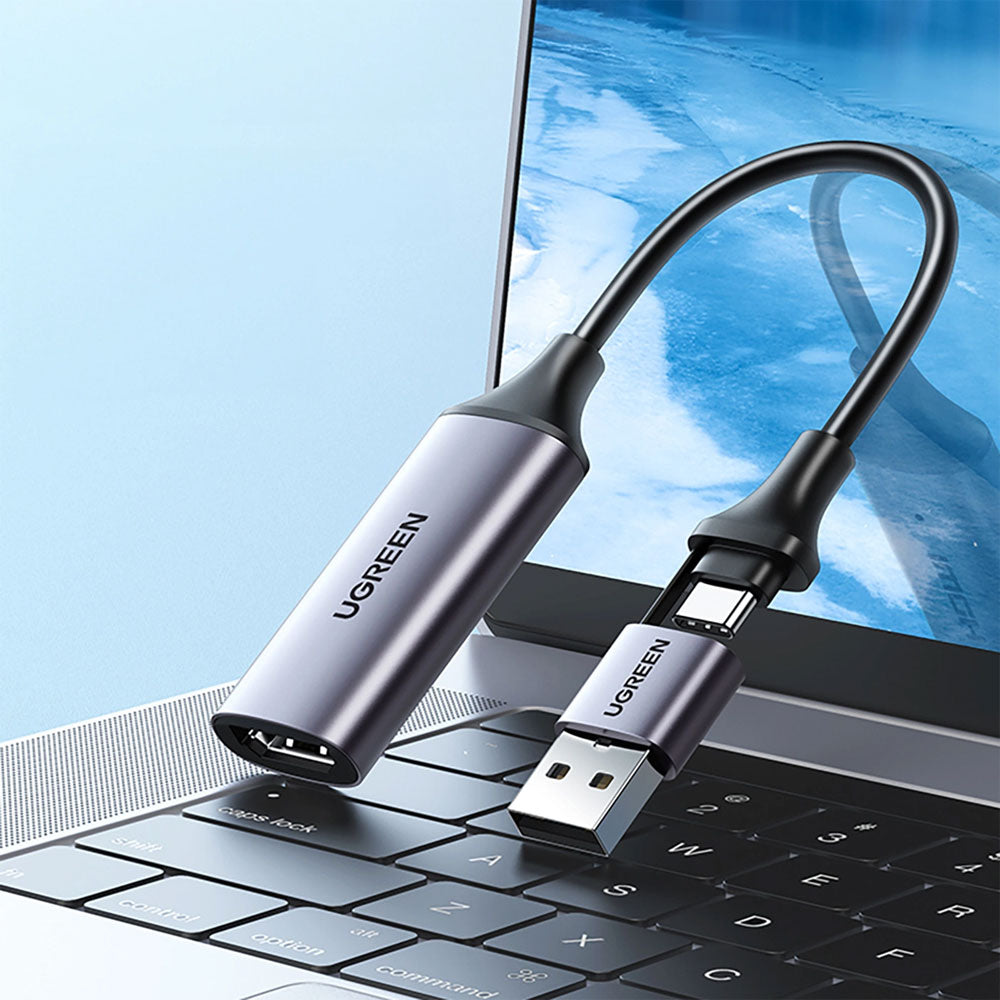 بطاقة التقاط الفيديو يوجرين 40189 من HDMI إلى USB + Type-C 
