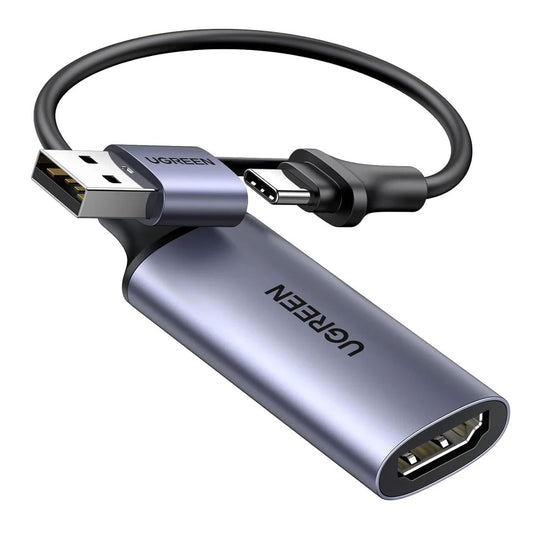 بطاقة التقاط الفيديو يوجرين 40189 من HDMI إلى يو اس بي + تايب سي