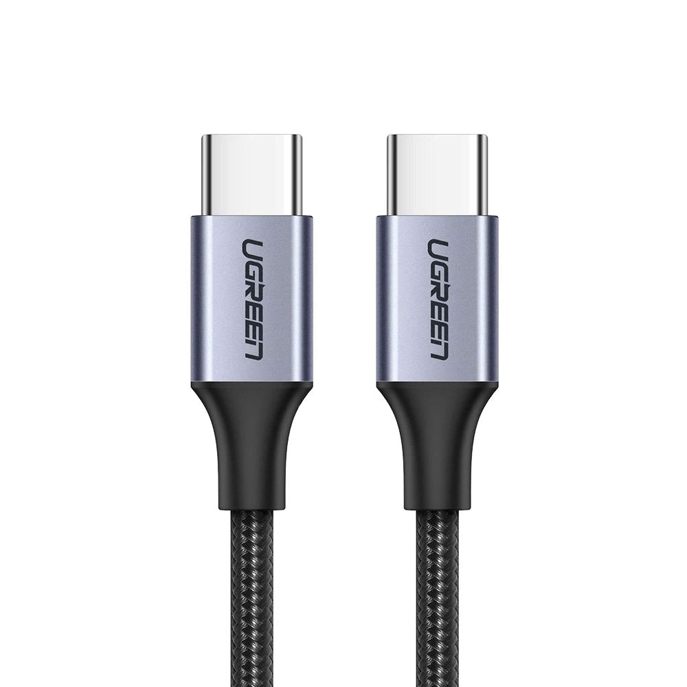 Ugreen 50150 PD Type-C To Type-C Cable 3A 60W Fast Charging 1m - Gray x Black