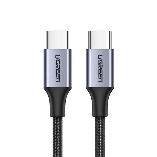 Ugreen 50150 PD Type-C To Type-C Cable 3A 60W Fast Charging 1m - Gray x Black