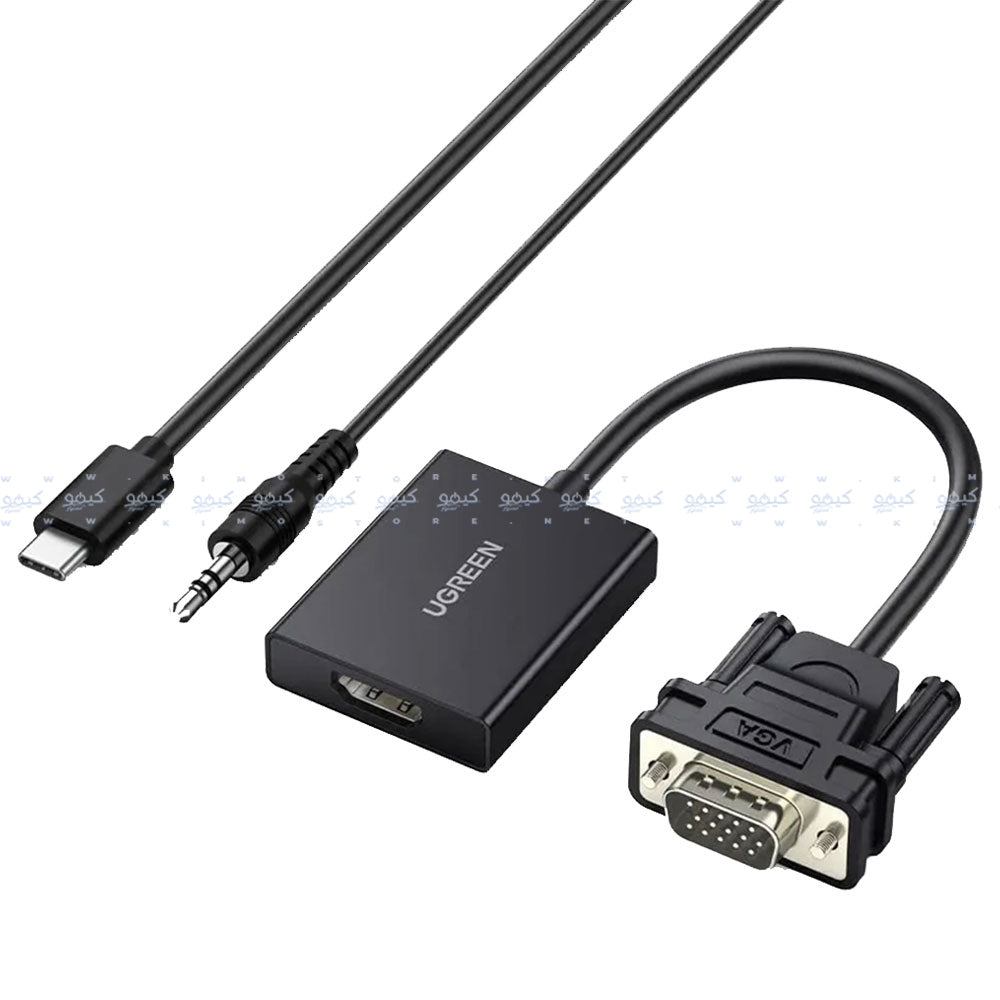 محول VGA إلي HDMI يوجرين 50945 مع صوت 3.5 ملم