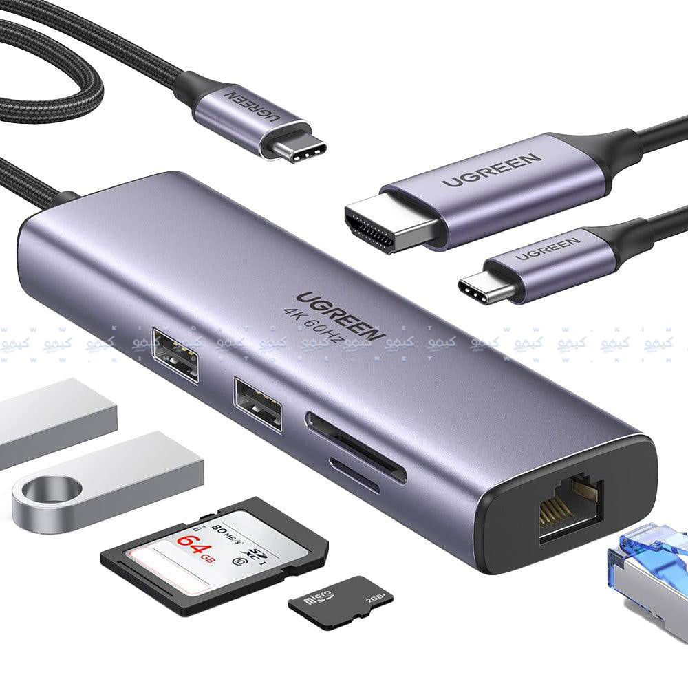 محول موزع تايب سي 7 في 1 يوجرين 60515