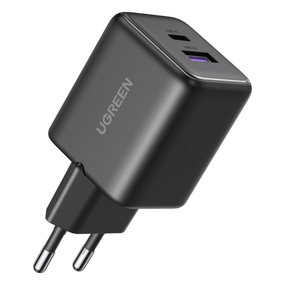 Ugreen 65014 GaN Wall Charger PD Type-C + USB 30W Fast Charging - Black