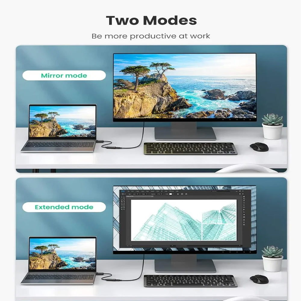 محول DisplayPort ذكر الى انثي يوجرين 70694