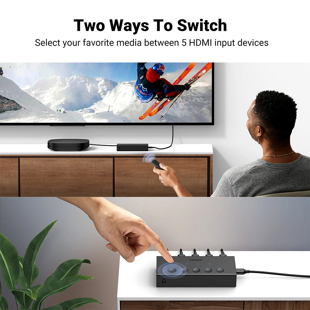 Ugreen 90512 HDMI Switch 5 Ports
