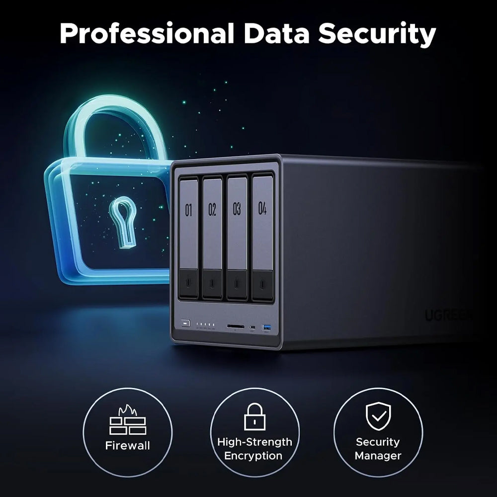 Ugreen NASync DXP4800 25372B 4-Bay Storage NAS Enclosure