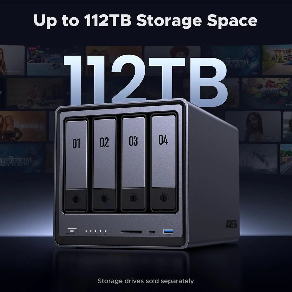 Ugreen NASync DXP4800 25372B 4-Bay Storage NAS Enclosure