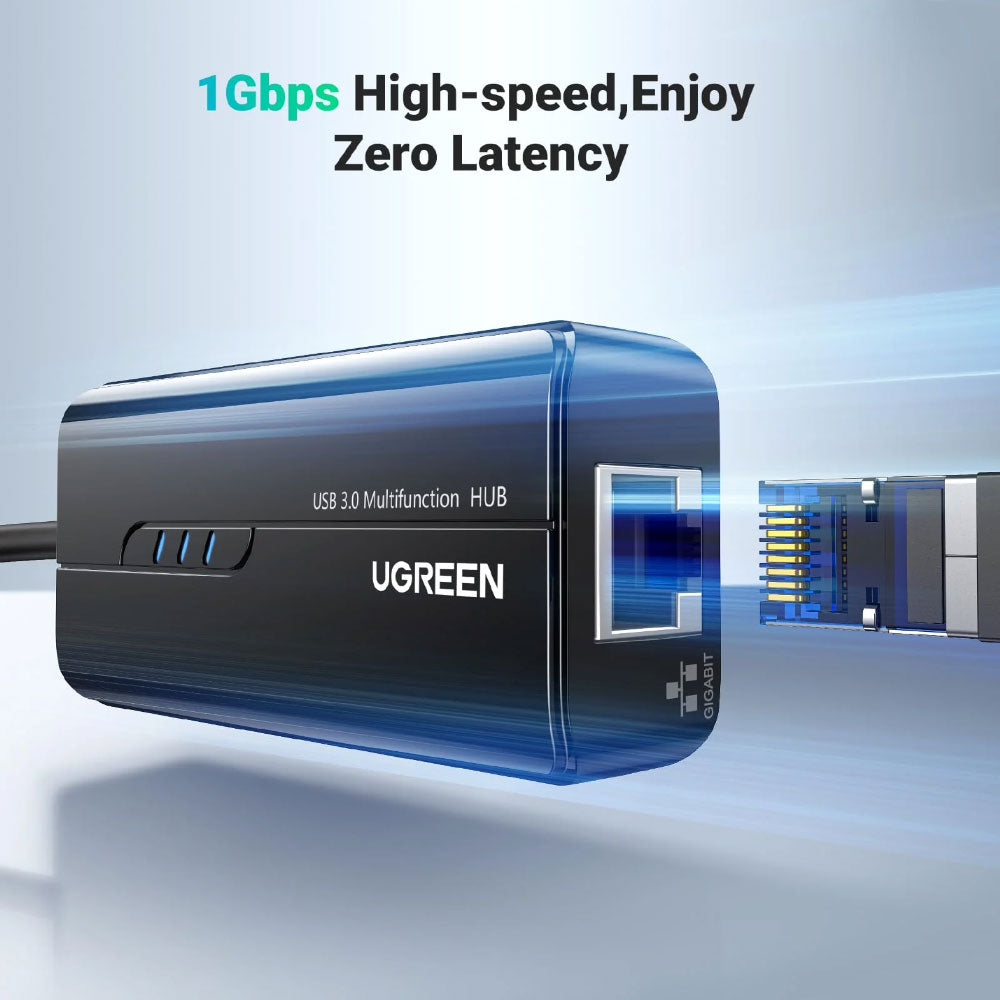 Ugreen 20265 4in1 USB 3.0 HUB 3 Port With Ethernet