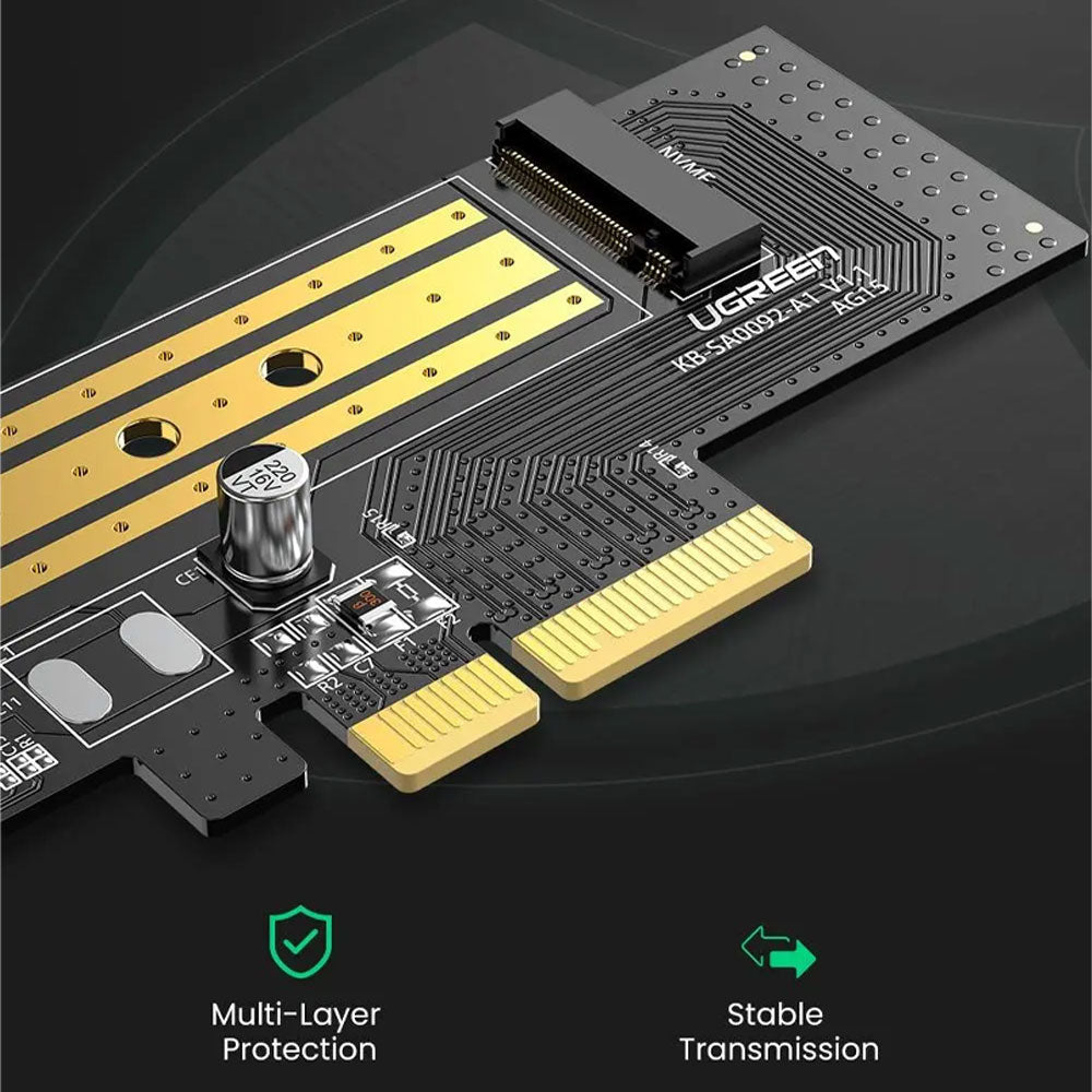 بطاقة محول يوجرين M.2 NVMe الي PCI اكسبرس 3.0 × 70503 