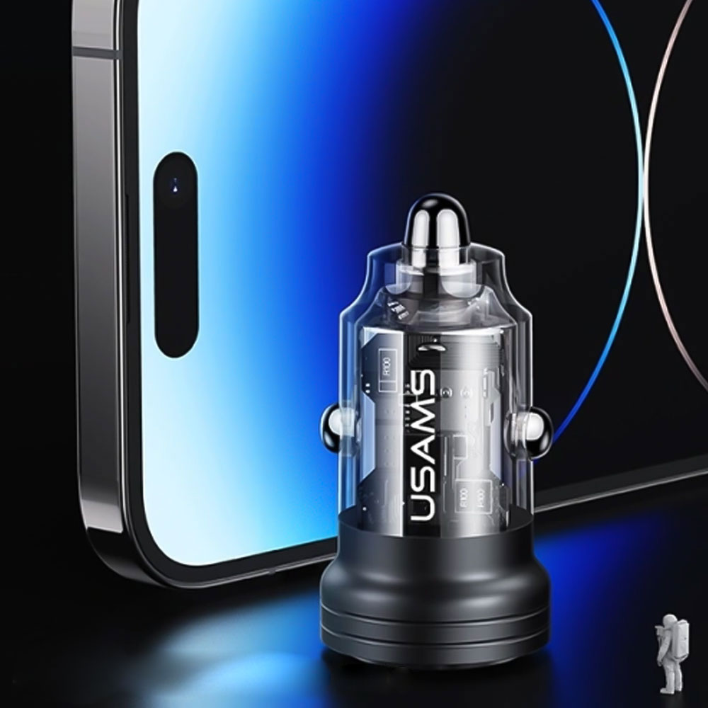 Usams US-CC175 C35 Mini Car Charger  45W Fast Charging
