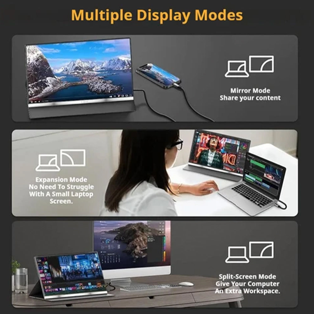 V2Com P4 15.6 Inch IPS FHD Portable Monitor 60Hz
