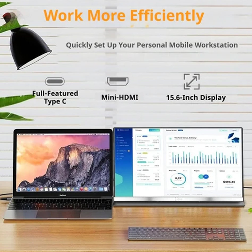 V2Com P4 15.6 Inch IPS FHD Portable Monitor 60Hz