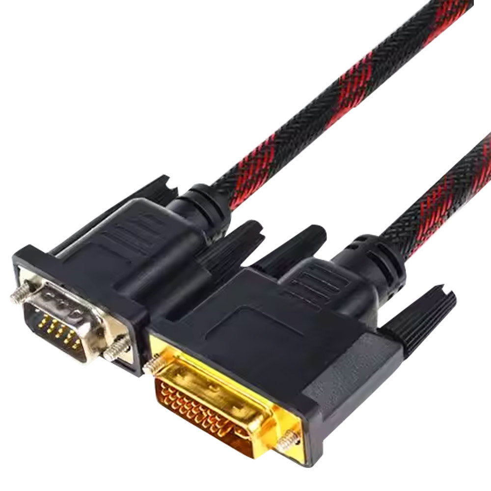 VGA To DVI Shield Converter Cable 