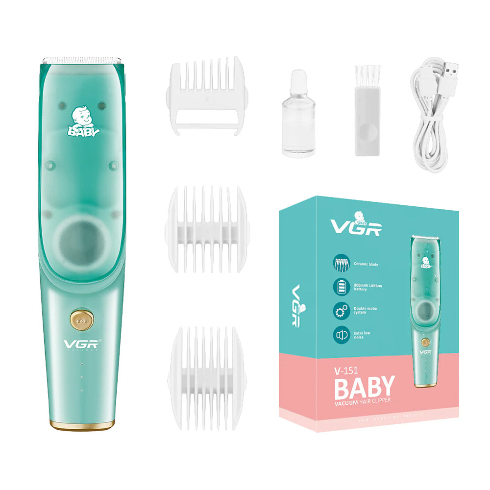 VGR Baby Vacuum Hair Clipper V-151 - Green