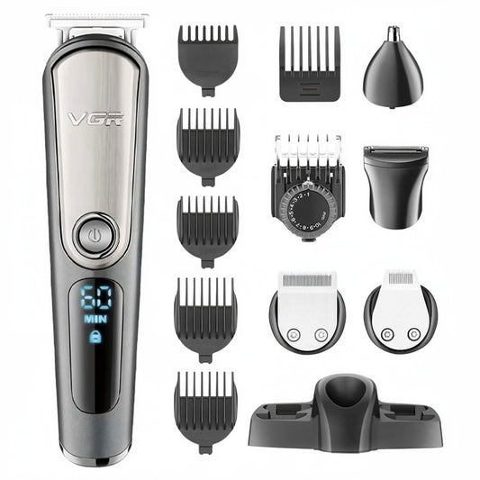 مجموعة حلاقة وتشذيب الشعر 5 في 1 في جي ار بروفيشنال V-105