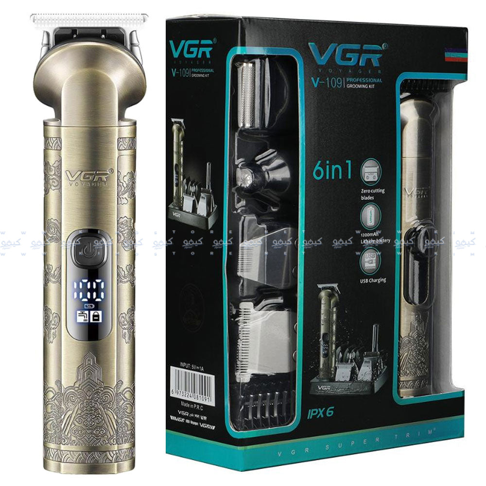 مجموعة حلاقة وتشذيب الشعر 6 في 1 في جي ار V-109