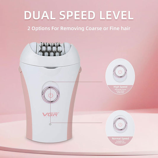 VGR Professional Lady Epilator V-705 - Pink