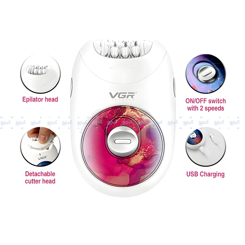 VGR Professional Lady Epilator V-706